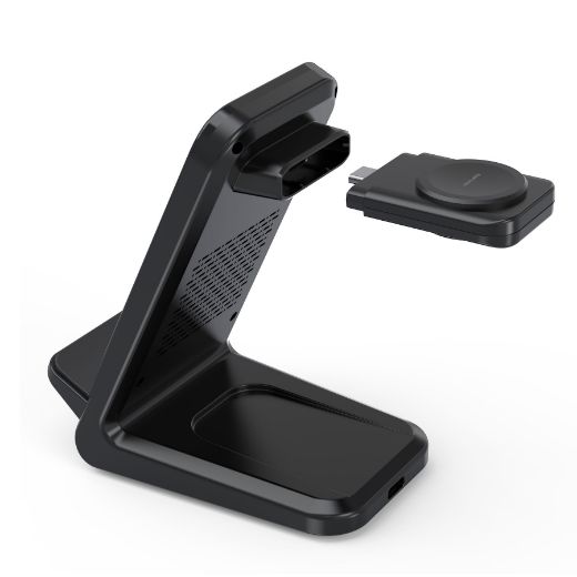 Picture of Choetech 3in1 Wireless Charging with Removable iWatch Charger Holder ( Compatible with Both Apple and Samsung ) - Black