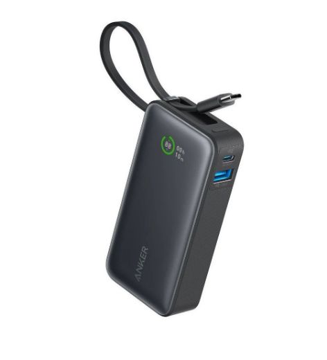 Picture of Anker Nano Power Bank (30W, Built-In USB-C Cable) 10000 PD - Black