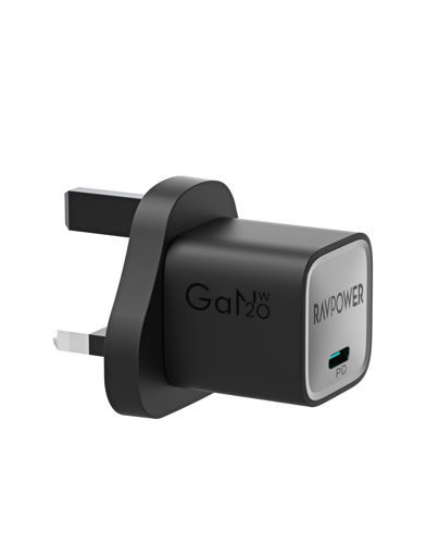 Picture of Ravpower GaN PD 20W USB-C Mini Wall Charger - Black