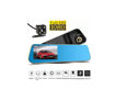 Picture of Car Rearview Mirror & Dash Camera with Dual Lens & Touch Screen - Black