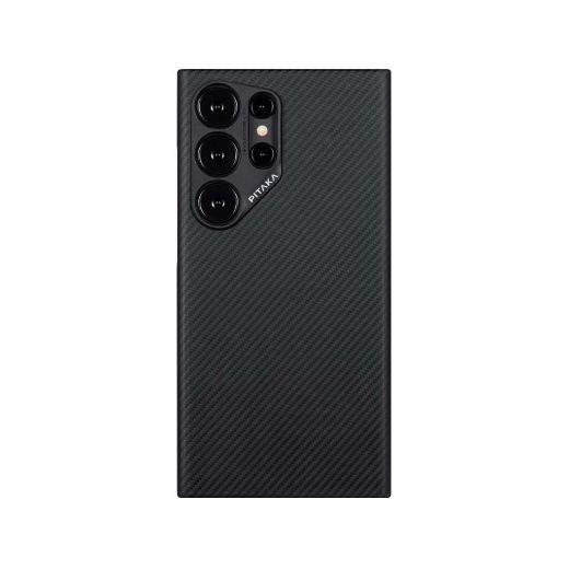 Picture of Pitaka Samsung Galaxy S24 Ultra MagEZ Magsafe Case - Black/Grey Twill