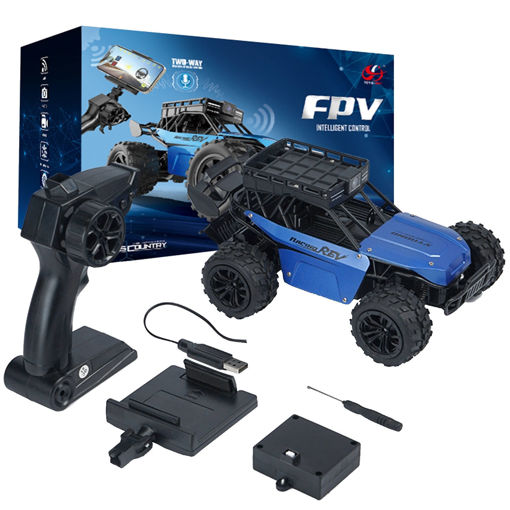 Picture of FPV Racing Dual Control RC Car with 1080P Camera and 2.4G WIFI and Two-Way Voice - Blue
