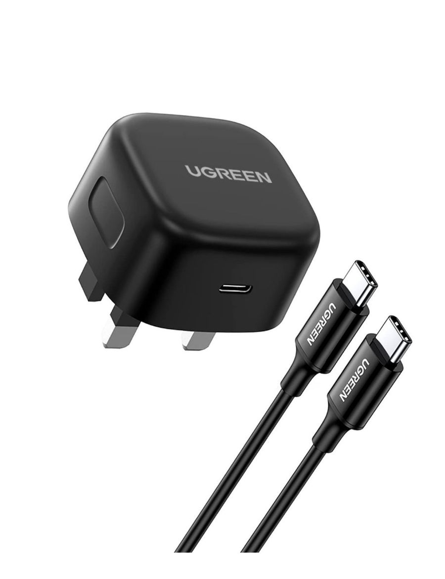 Picture of Ugreen Fast Charge PD 25W Adapter + USB-C Cable - Black