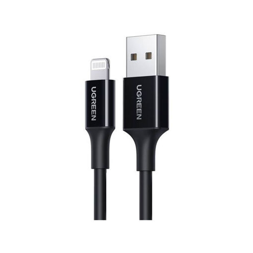 Picture of Ugreen USB-A to Lightning Nickel Plating ABS Shell Cable 1M - Black