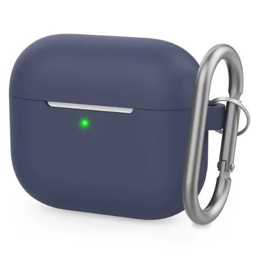 Picture of Ahastyle Full Cover Silicone Keychain Case for AirPods 3 - Navy Blue