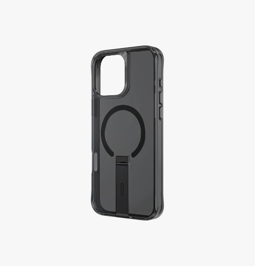 Picture of Uniq Hybrid Eleva Magclick Charging with Vertical Stand Case for iPhone 16  Pro - Lucent Clear
