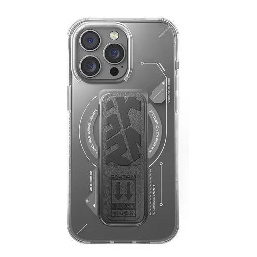 Picture of Skinarma Helio Grip Stand + Mag-Charge Case for iPhone 16 Pro Max - Titanium