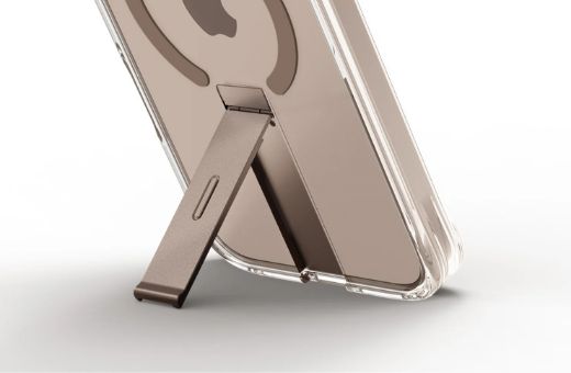 Picture of Uniq Hybrid Eleva Magclick Charging with Vertical Stand Case for iPhone 16 Pro Max - Lucent Clear