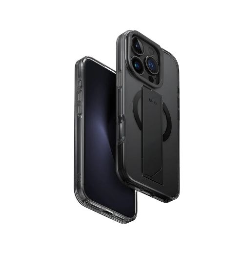 Picture of Uniq Hybrid Heldro Max Magclick with Camera Stand Case for iPhone 16 Pro Max -Vapour Smoke