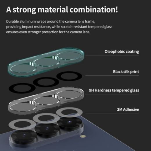 Picture of Araree C-Sub Core Camera Lense Protector Tempered Glass for Z Fold 6 - Clear