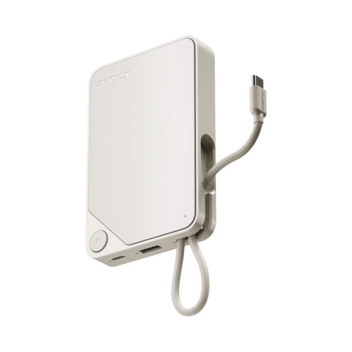 Picture of Momax 1-Power X Battery Pack 10000mAh with Built-in USB-C Cable - White