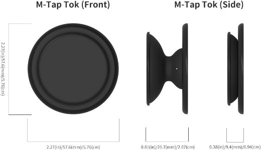 Picture of Sinjimoru M-Tap Tok Phone Grip Magnetic Silicone - Black