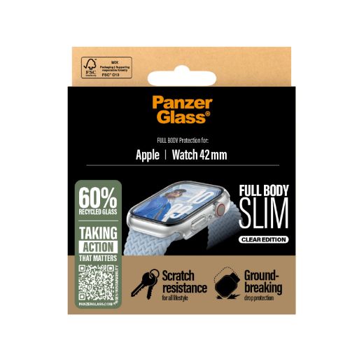 Picture of PanzerGlass Screen Protector Snappie Full Body Slim for Apple Watch 41/40/38mm - Transparent