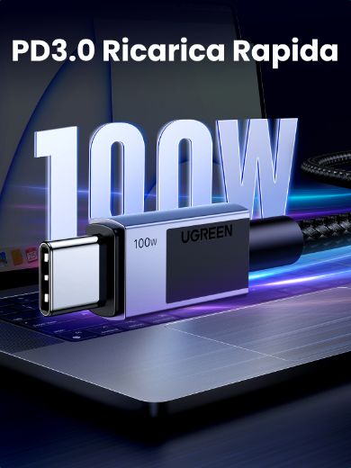 Picture of Ugreen USB-C to USB-C PD Fast Charging Cable 2M - Space Gray