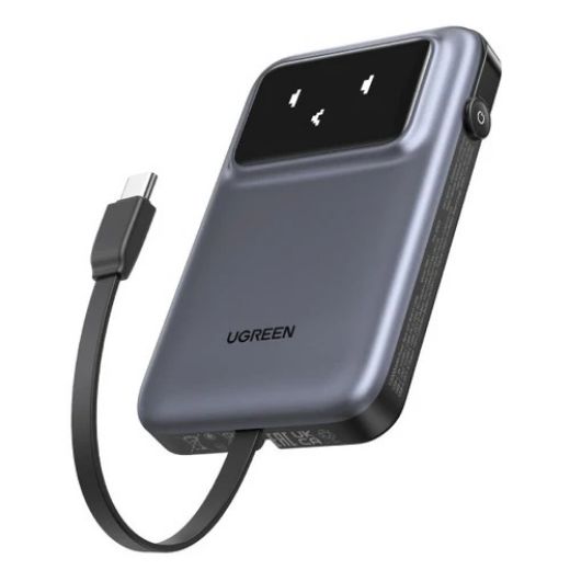 Picture of Ugreen 10000mAh Power Bank with Built in Cable - Gray