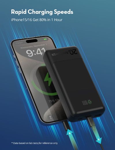Picture of Ravpower 20000mAh PD Pioneer 20W 3-Ports Portable Power Bank - Black