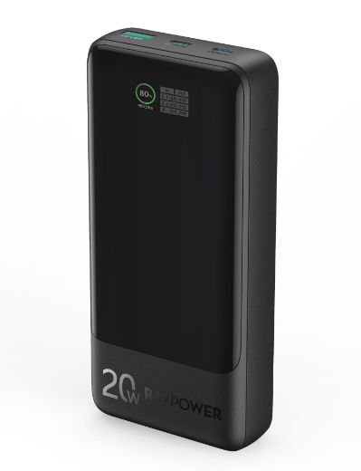 Picture of Ravpower 20000mAh PD Pioneer 20W 3-Ports Portable Power Bank - Black