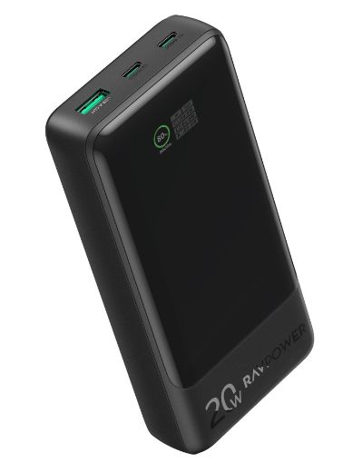 Picture of Ravpower 20000mAh PD Pioneer 20W 3-Ports Portable Power Bank - Black
