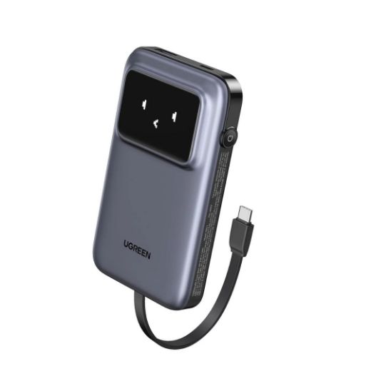 Picture of Ugreen 10000mAh Power Bank with Built in Cable - Gray