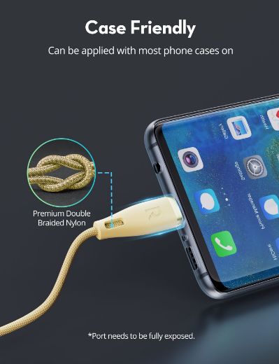 Picture of Ravpower USB-C to USB-C Cable Charging Cable 60W 1.2M - Yellow