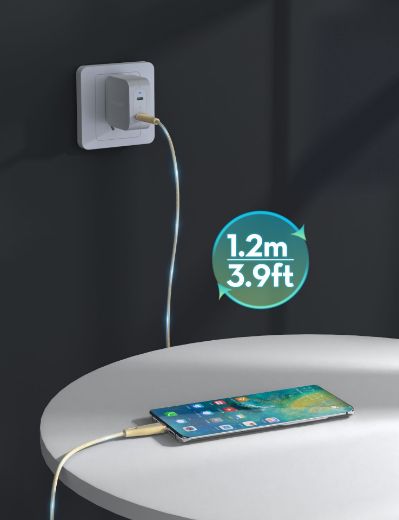 Picture of Ravpower USB-C to USB-C Cable Charging Cable 60W 1.2M - Yellow