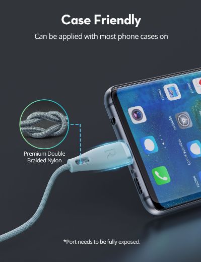 Picture of Ravpower USB-C to USB-C Cable Charging Cable 60W 1.2M - Light Blue