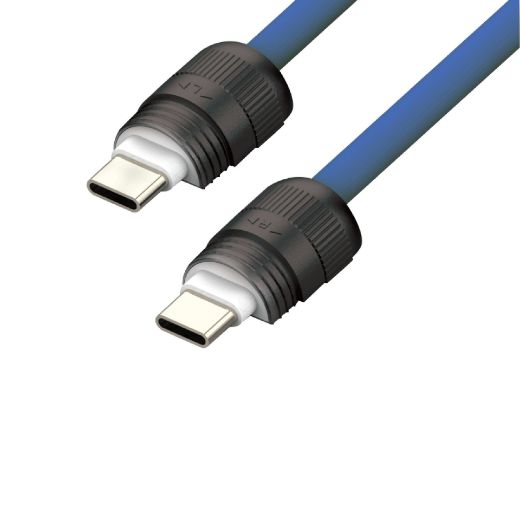 Picture of SIA Cable USB-C to USB-C PowerLink Soft Rubber 60W 1.2M - Navy Blue