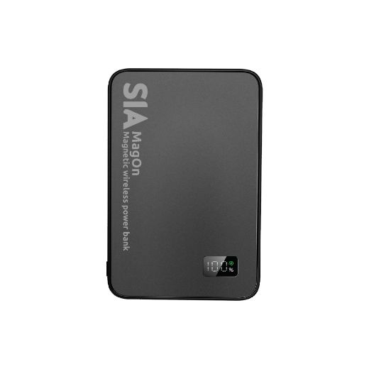 Picture of SIA Mag On 5000mAh PD20W Magnetic Wireless Charging 15W Power Bank - Black