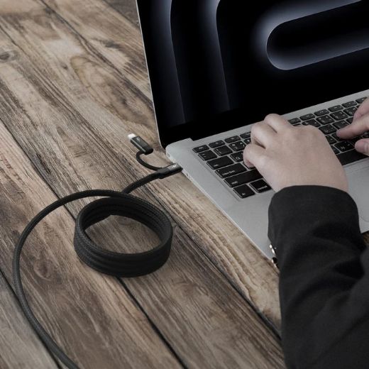 Picture of Momax Mag Link USB-C to USB-C & Lightning Cable 60W 1M - Black