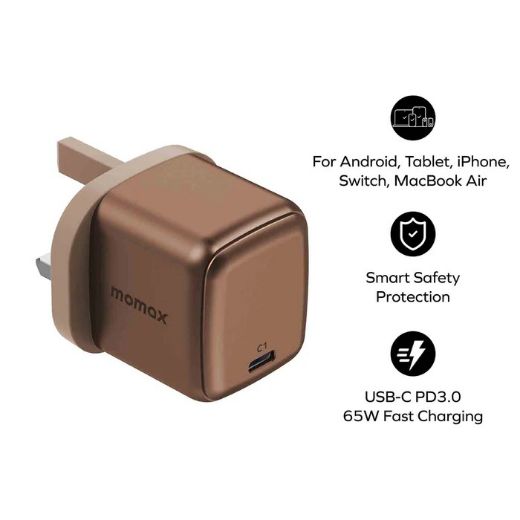 Picture of Momax 1-Charge 1 Port GaN Charger 65W - Desert Titanium
