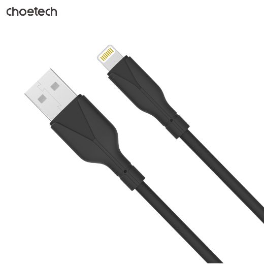 Picture of Choetech USB-A to Lightning Silicone Cable 1M - Black