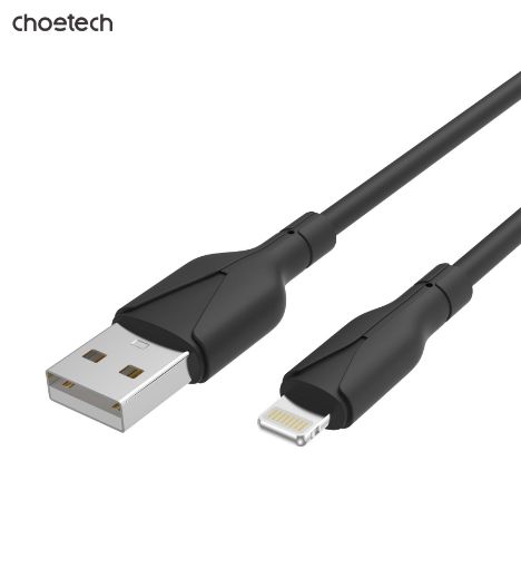 Picture of Choetech USB-A to Lightning Silicone Cable 1M - Black
