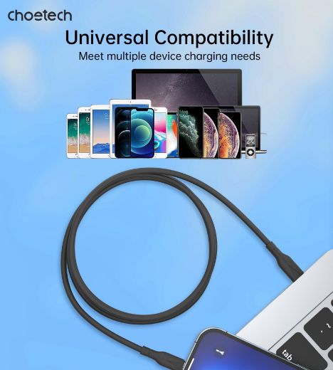 Picture of Choetech Easygo Type-C To Lightning 1M Tpe Cable - Black