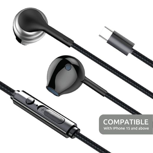 Picture of SIA Sound Link Earphone USB-C Wired Headset - Black
