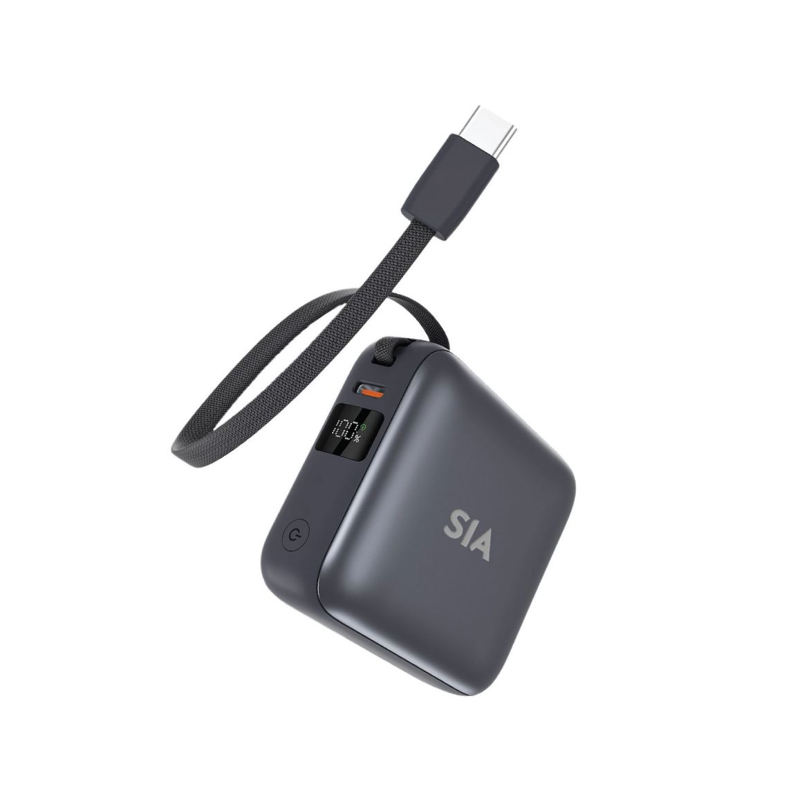 Picture of SIA Volt Link 10000mAh PD35W with Built in USB-C Cable Power Bank - Gray