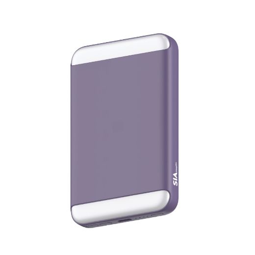 Picture of SIA Mag On 8000mAh PD20W Magnetic Wireless Charging 15W Power Bank - Purple