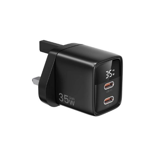 Picture of GIIGA Companion Dual USBC 35W GAN3 PD Compact Charger - Black