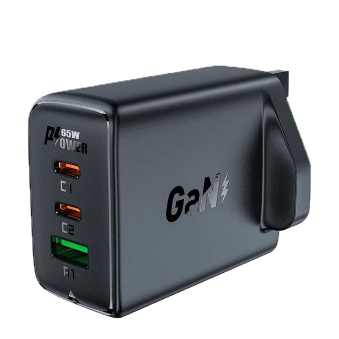 Picture of AceFast A44 PD 65W Gan 2 USB-C USB-A Charger UK - Black
