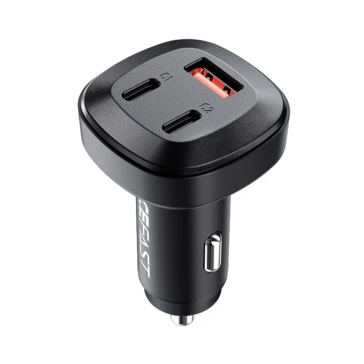 Picture of AceFast B3 66W 2 USB-C + USB-A 3-Port Metal Car Charger - Black