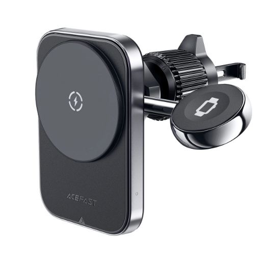 Picture of AceFast D18 In Car 2-In-1 Magnetic Wireless Charging Holder - Black