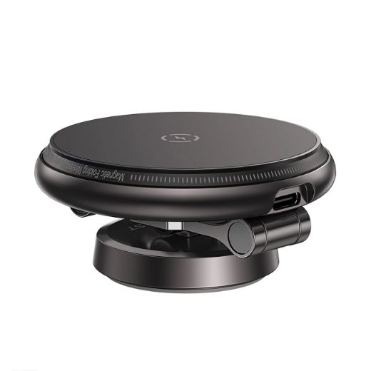 Picture of AceFast D30 Magnetic Folding Wireless Charging Car Holder - Black
