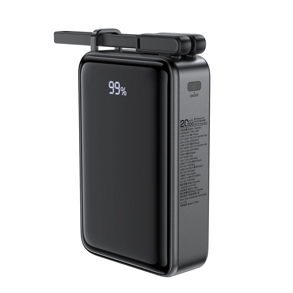 Picture of AceFast M4 20000mAh PD 67W Power Bank - Black