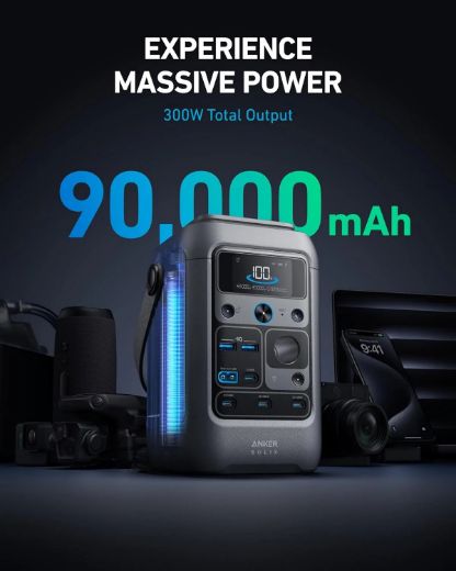 Picture of Anker SOLIX C300 DC Portable Power Station (288Wh) - Black