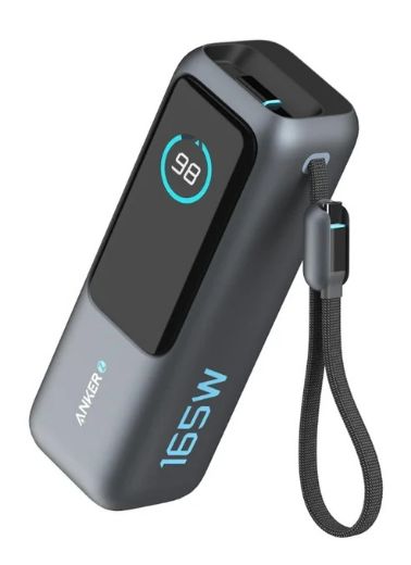 Picture of Anker Power Bank 25K 165W with Built-In and Retractable Cables - Black 
