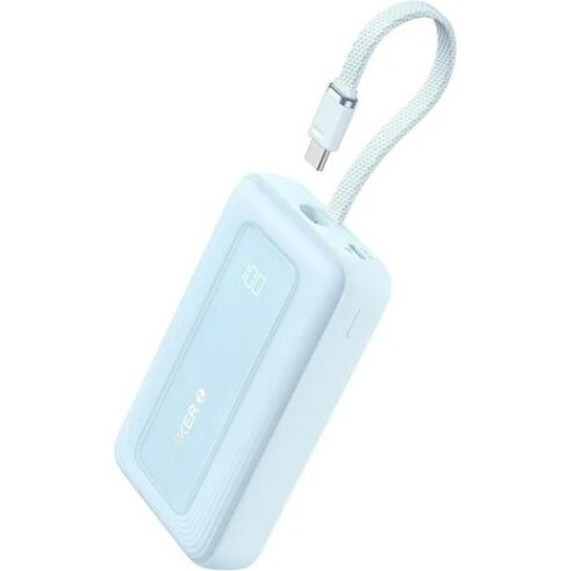 Picture of Anker Zolo Power Bank (20K, 30W, Built-In USB-C Cable) - Blue