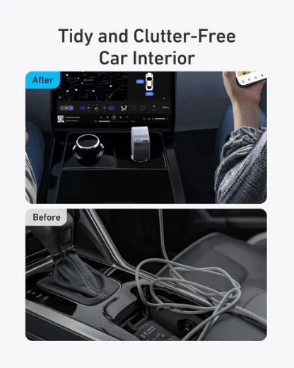 Picture of Anker Nano Car Charger 75W USB-C Port with Built-in Retractable USB-C Cable - Silver
