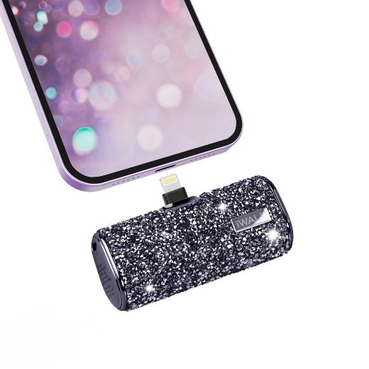 Picture of iWALK Secret 4500mAh Built-in Lightning Sparkly Diamond - Black