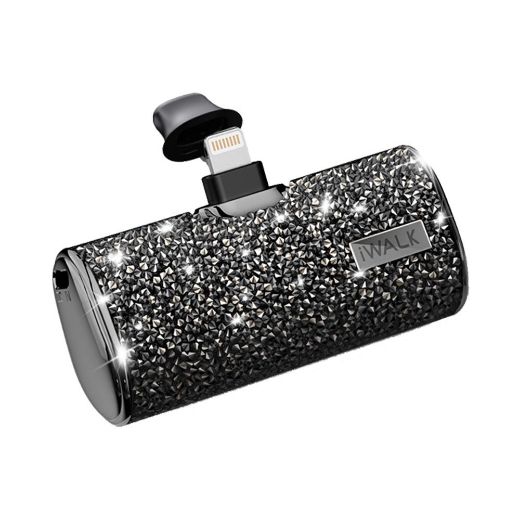 Picture of iWALK Secret 4500mAh Built-in Lightning Sparkly Diamond - Black