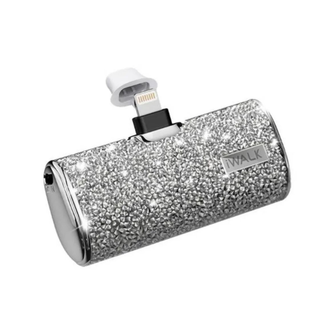 Picture of iWALK Secret 4500mAh Built-in Lightning Sparkly Diamond - Silver