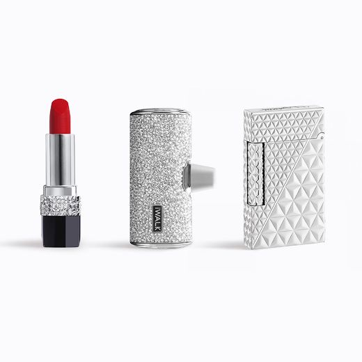 Picture of iWALK Secret 4500mAh Built-in Lightning Sparkly Diamond - Silver